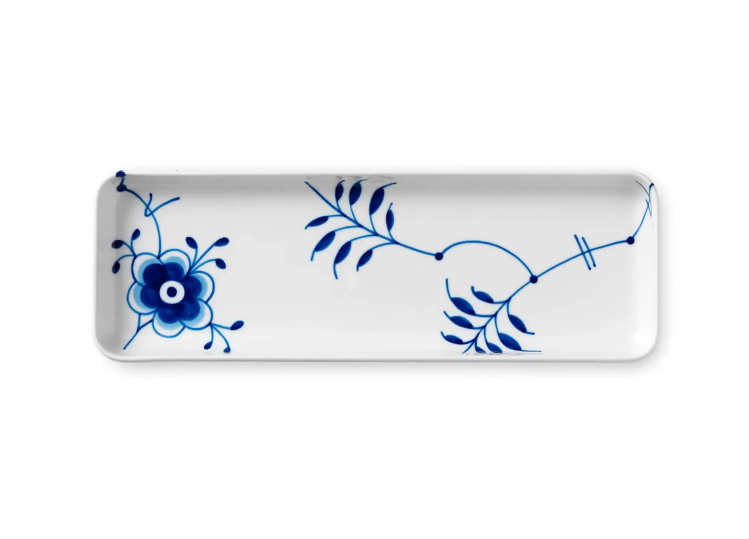 Blue Fluted Mega Rectangular Tray Royal Copenhagen