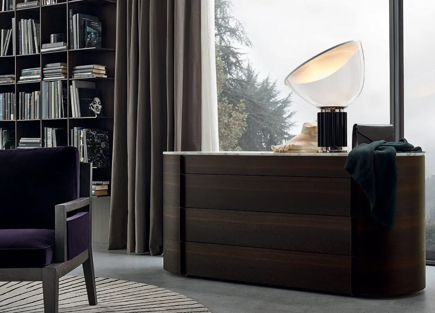 Onda Dresser and Bedside Table Poliform