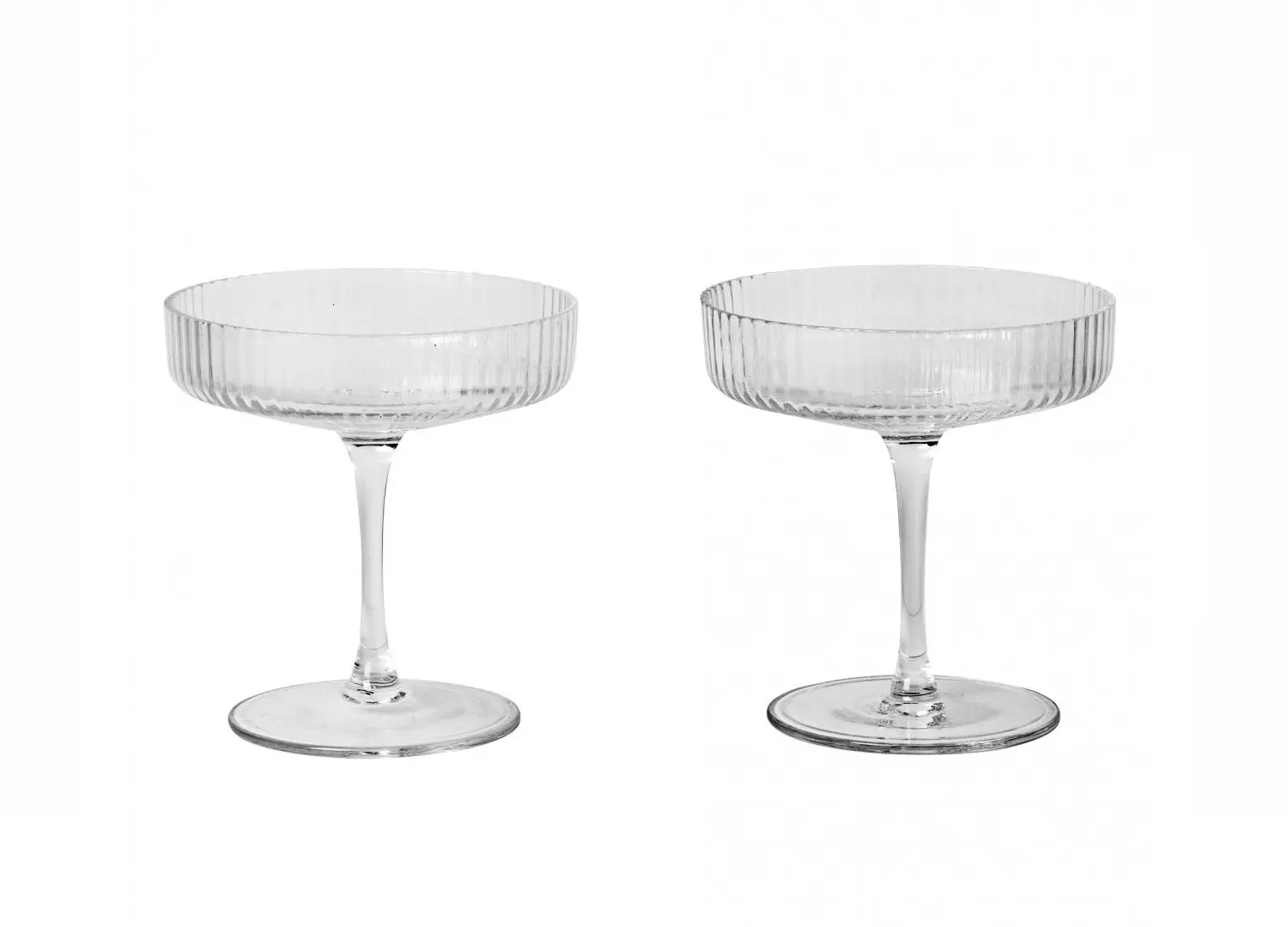 Ferm Living Ripple Champagne Saucers