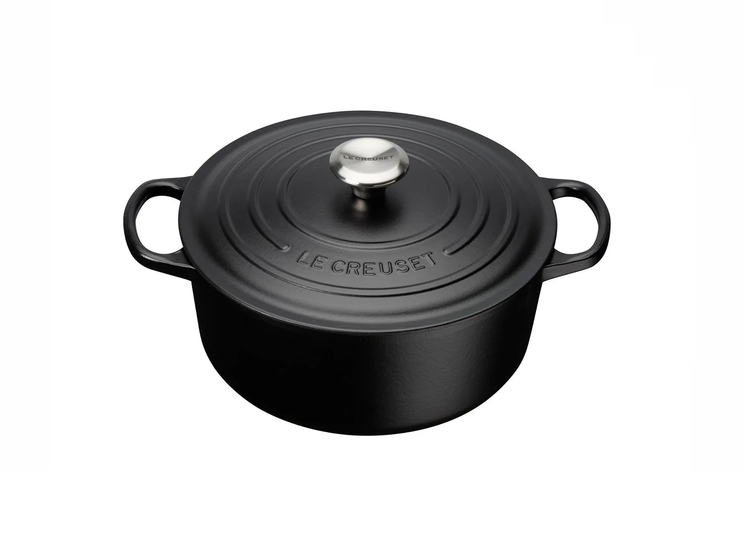 Le Creuset Cast Iron Round Casserole (Satin Black)