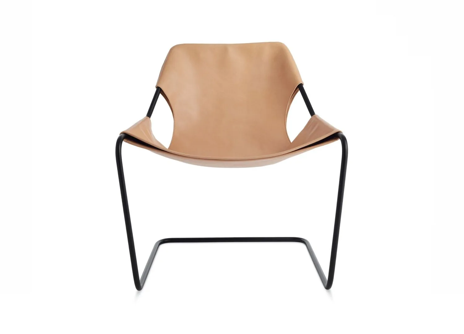 Objekto Paulistano Armchair (Black Frame/Natural Leather)