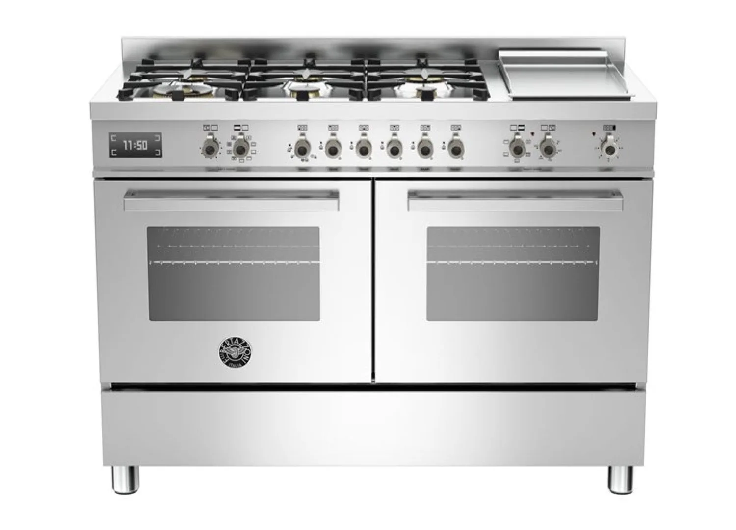 Bertazzoni Professional Series | 120cm 6-Burner + Griddle Electric Double Oven