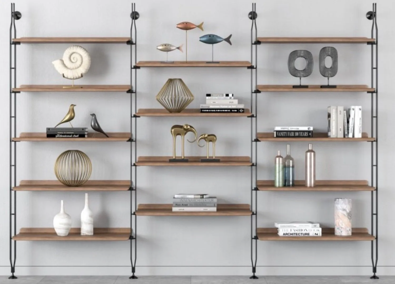 Kartell Adam Wood Bookcase 14 Shelves