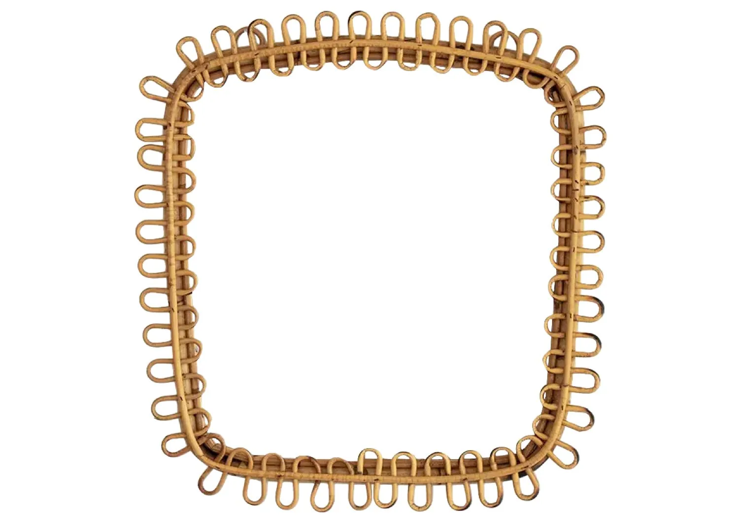 1960s Italian Rattan Mirror