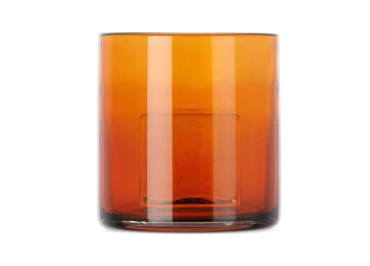 Nate Cotterman Orange Cube Glass