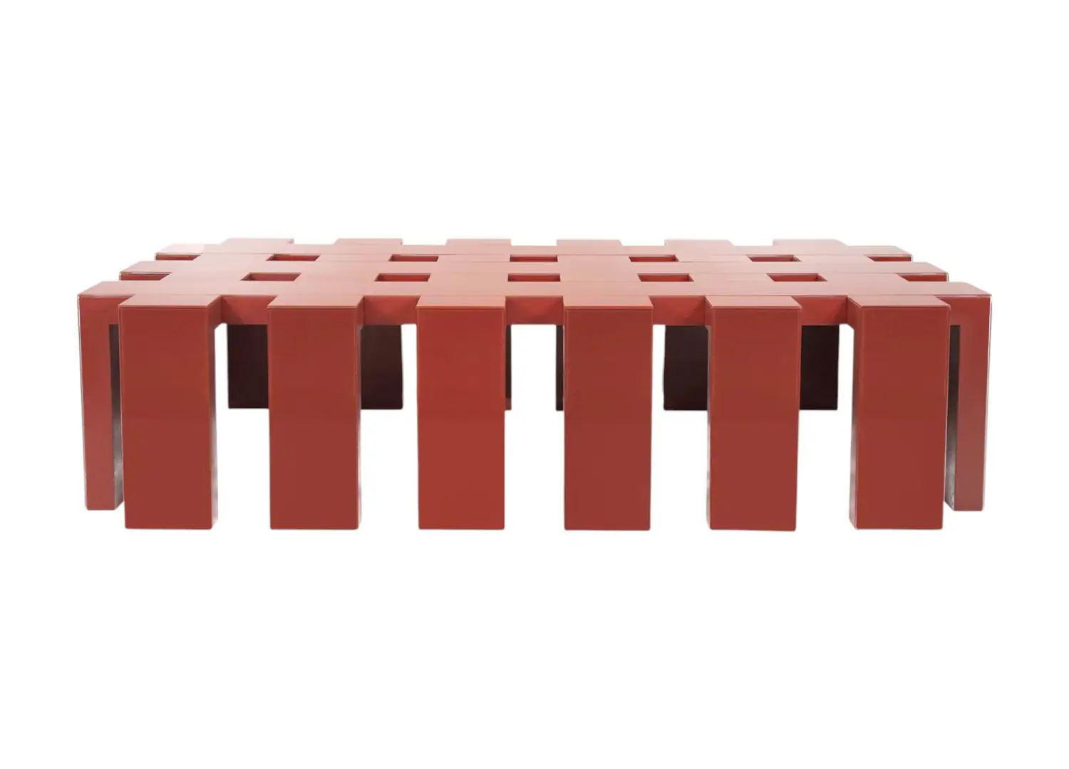 Donghi Terry Red Glass Coffee Table
