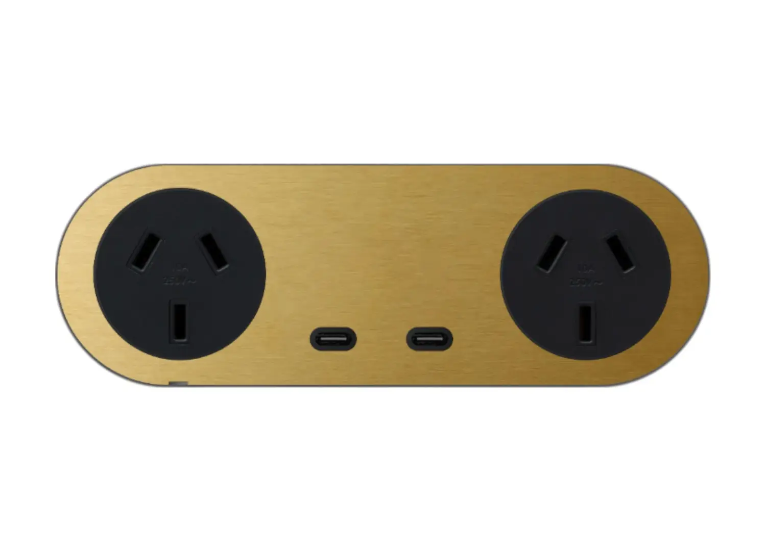 ZETR 13 Carbon Double Outlet USBC Faceplate Black