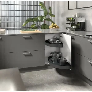 Hettich Salso Swivel Pull Out Corner Shelves