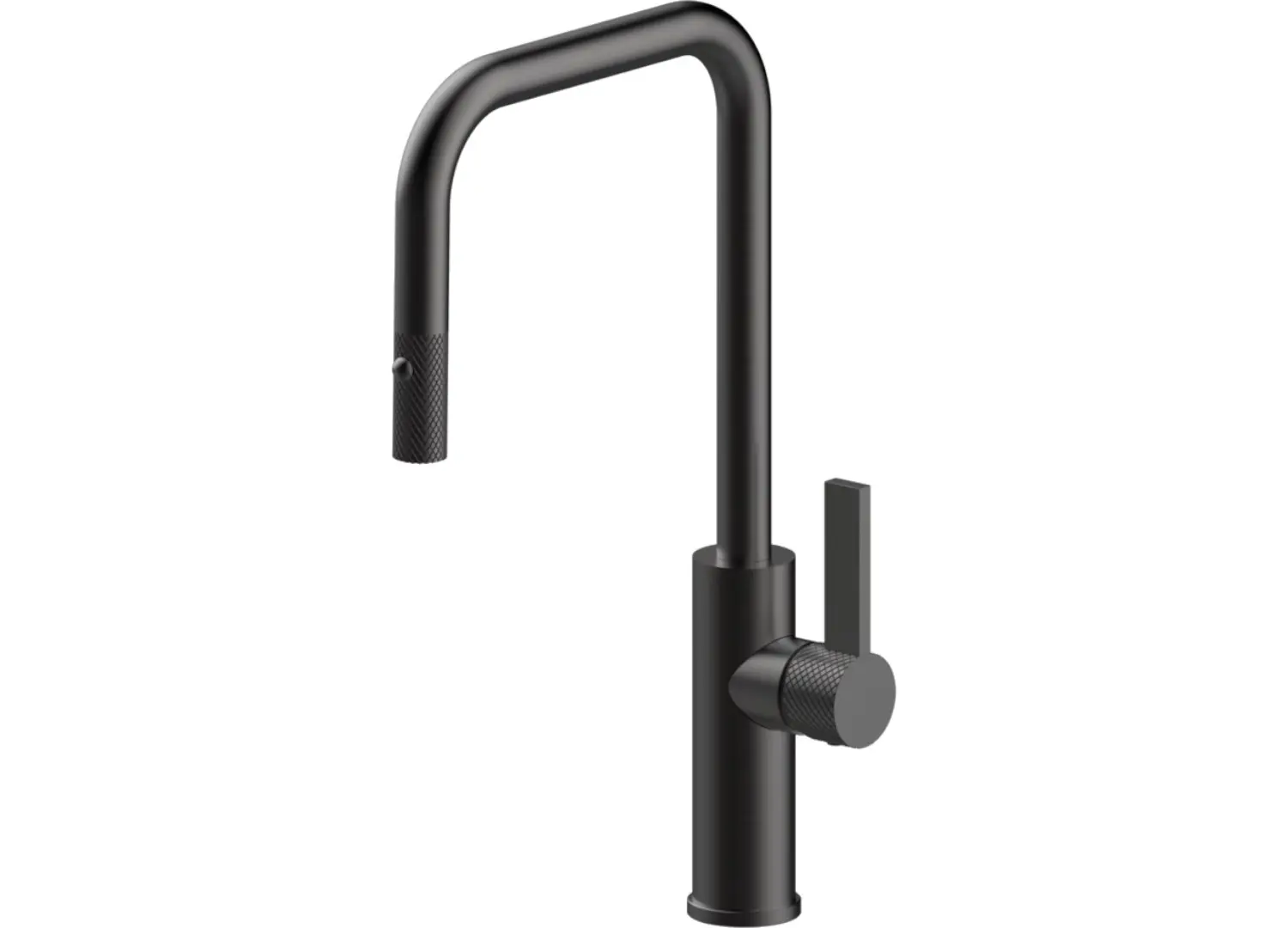 Armando Vicario LUZ Industrial Pull Out Dual Spray Kitchen Mixer – Black Brushed Nickel