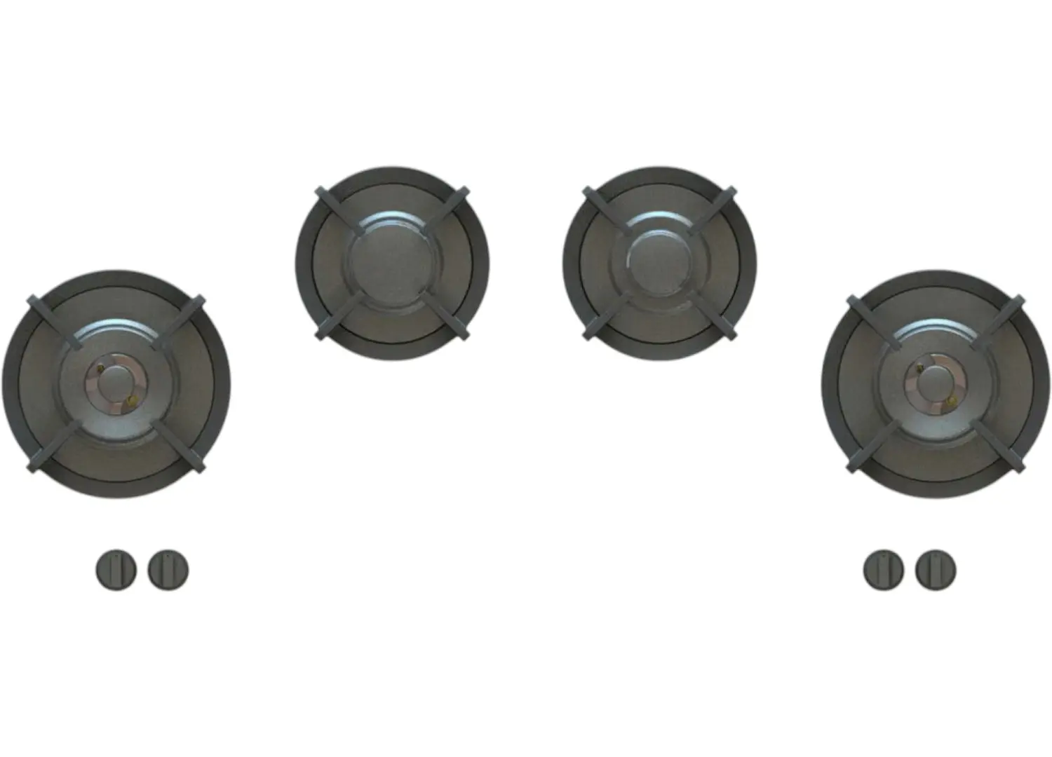 Pitt Drum 4 Burner Natural Gas Cooktop